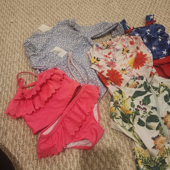 Bundle of Baby Girl Swimsuits 6-9 months - Picture 3 of 4